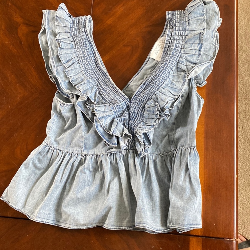 Mare x Mare Anthropologie Chambray Sleeveless Top